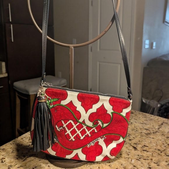 Brighton Handbags - Brighton Red Love Dove Crossbody Bag